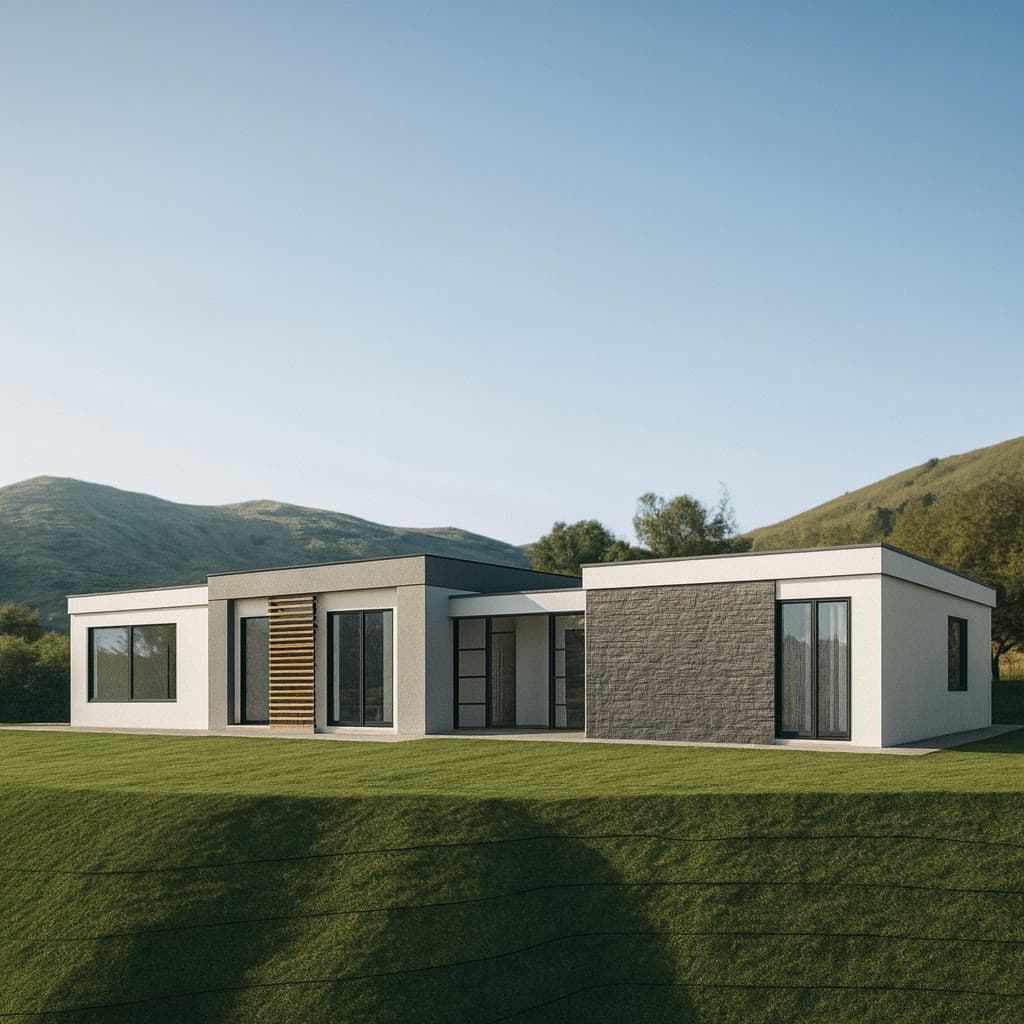 Diseño de casa moderna campestre creado por Fabrique