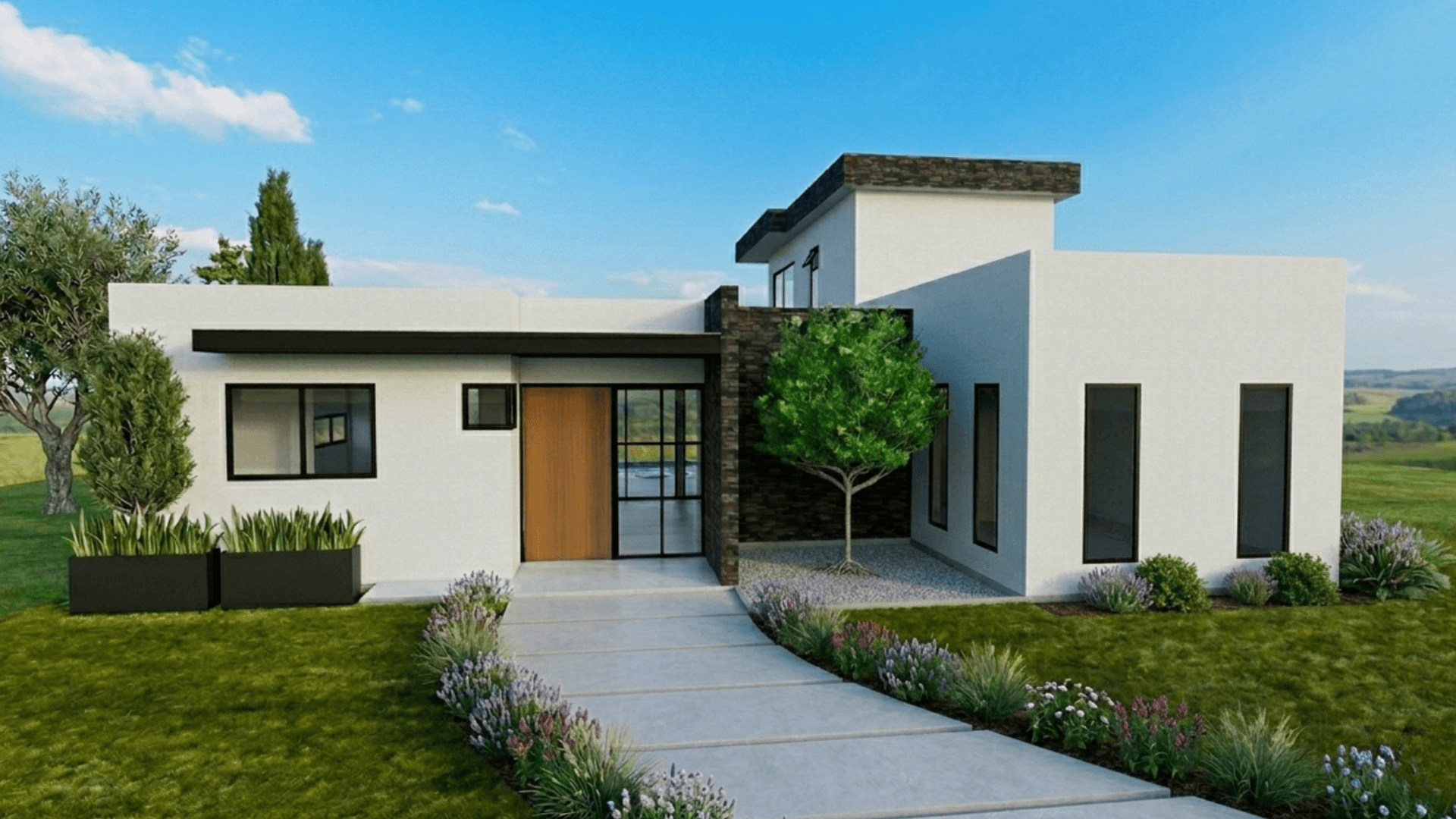 Diseño de casa moderna campestre creado por Fabrique
